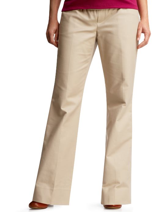 GapMaternity: Roll panel modern trousers - desert khaki