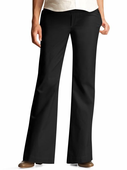 GapMaternity: Demi panel hip slung slim flare pants - true black