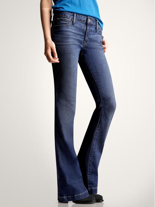 Gap Petite Womens Medium Long & Lean Jeans (Medium Wash)