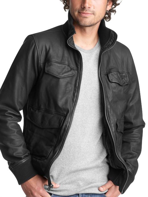 Leather Bomber Jacket Men. Gap Leather bomber jacket