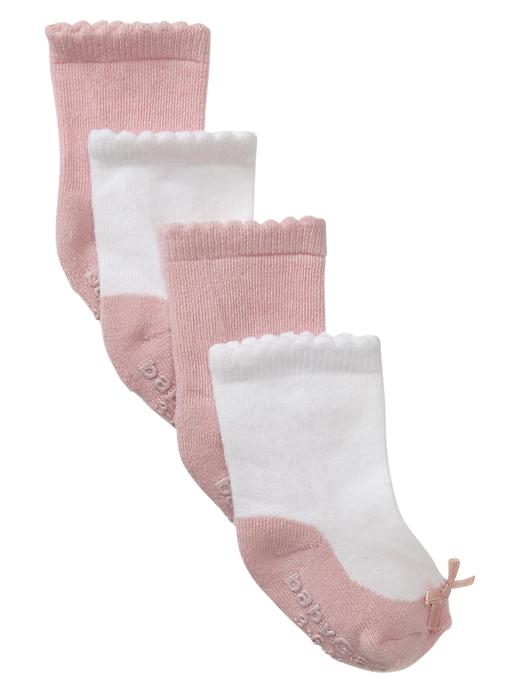 Gap Favorite Scalloped Socks 2 Pack - pure pink