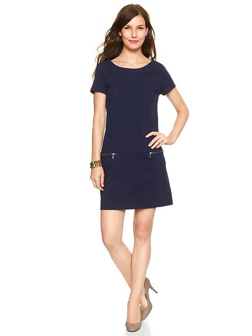 Gap Zip Pocket Shift Dress - navy