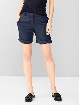 gap boyfriend roll up khaki shorts