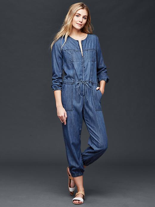 gap 1969 denim jumpsuit