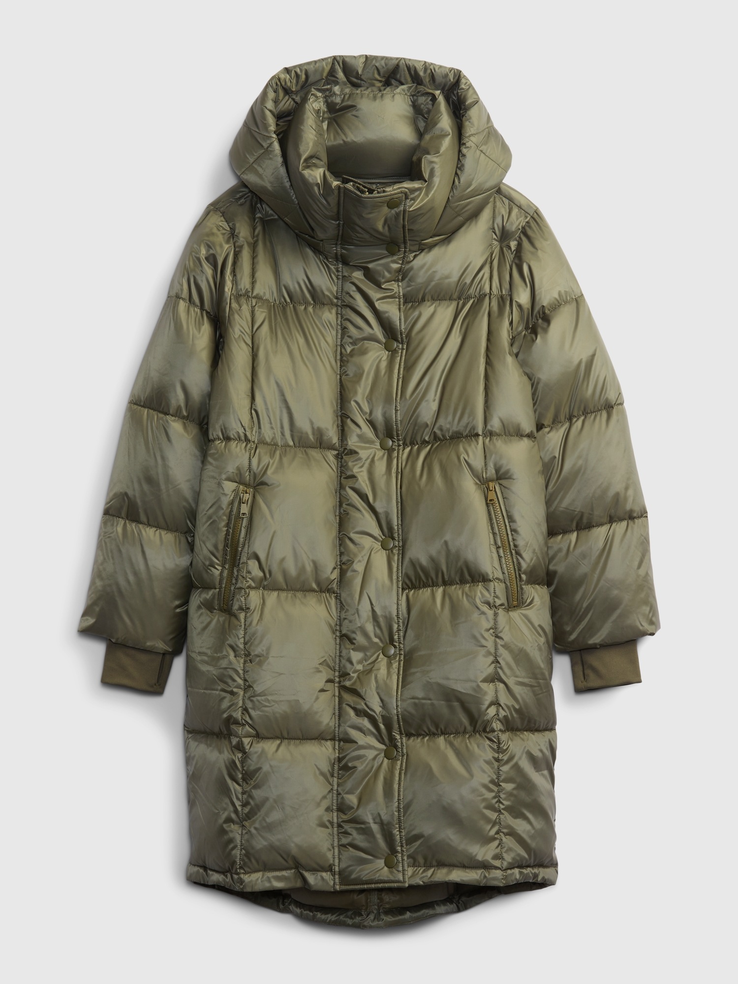 Recycled Relaxed Heavyweight Midi Puffer Coat Gap