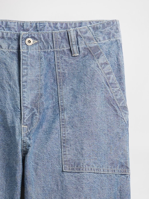 Image number 5 showing, Heavyweight Chambray Baggy Trouser Jeans