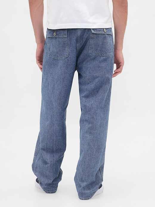 Image number 4 showing, Heavyweight Chambray Baggy Trouser Jeans