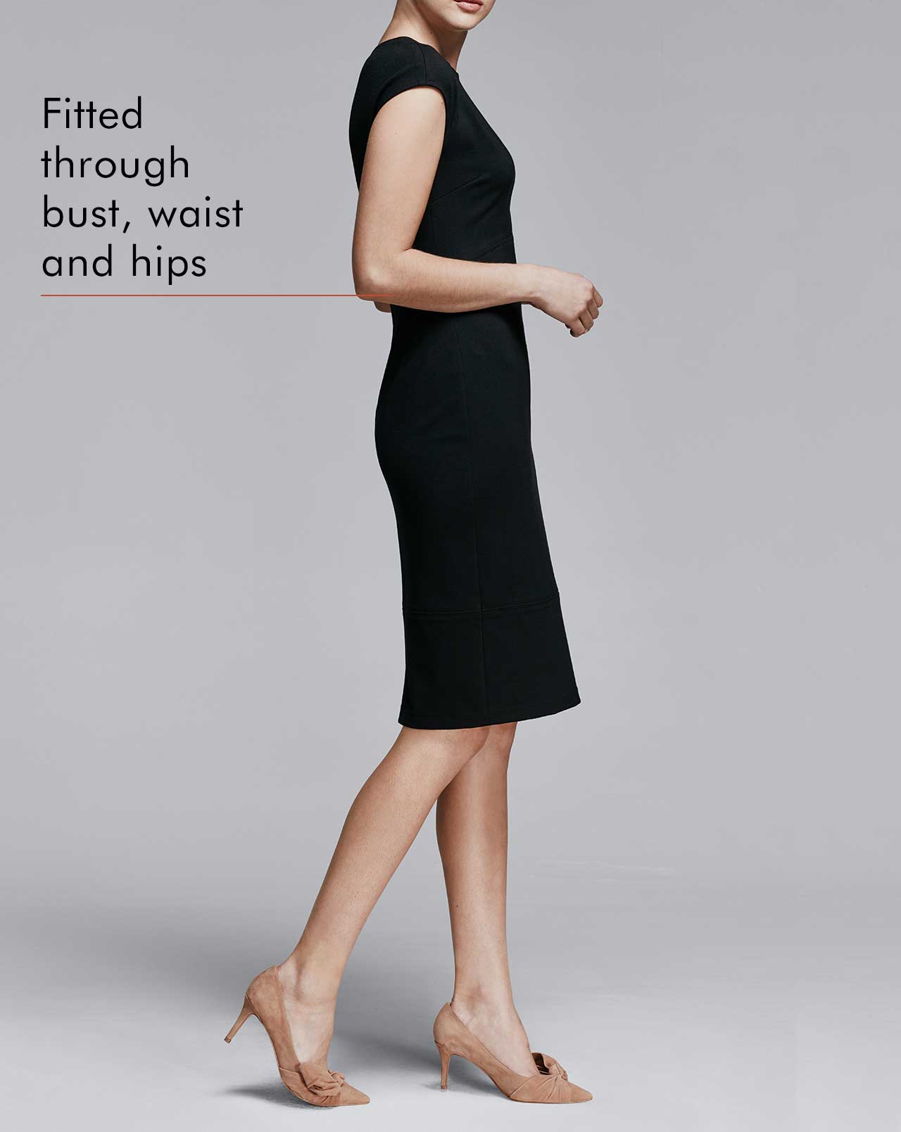 sheath fit dress back