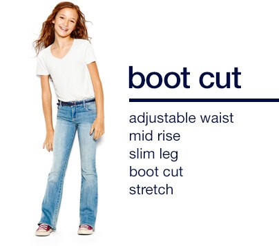 Girls' Jeans: boot cut, wide-leg, straight-leg, flare leg, skinny ...