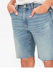 gap denim shorts mens