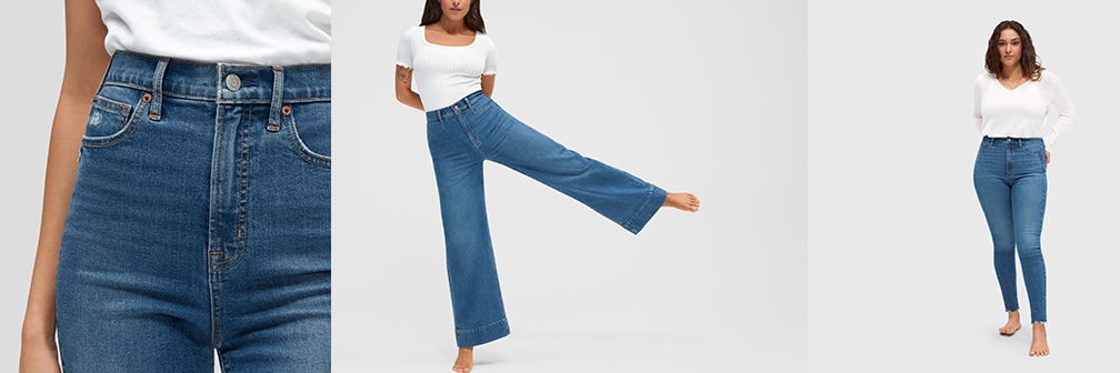 straight leg flare jeans