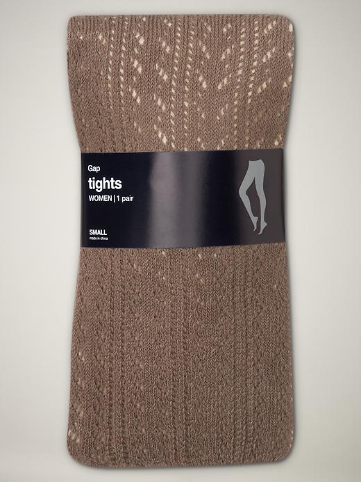View large product image 1 of 1. Openwork sweater tights