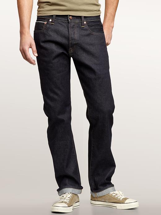 View large product image 1 of 1. 1969 selvage straight jeans (rigid indigo)