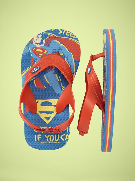 Image number 1 showing, Junk Food&#153 superhero ankle-strap flip flops