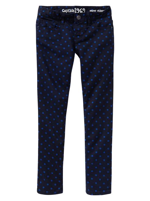 View large product image 1 of 1. Super skinny dot jeans
