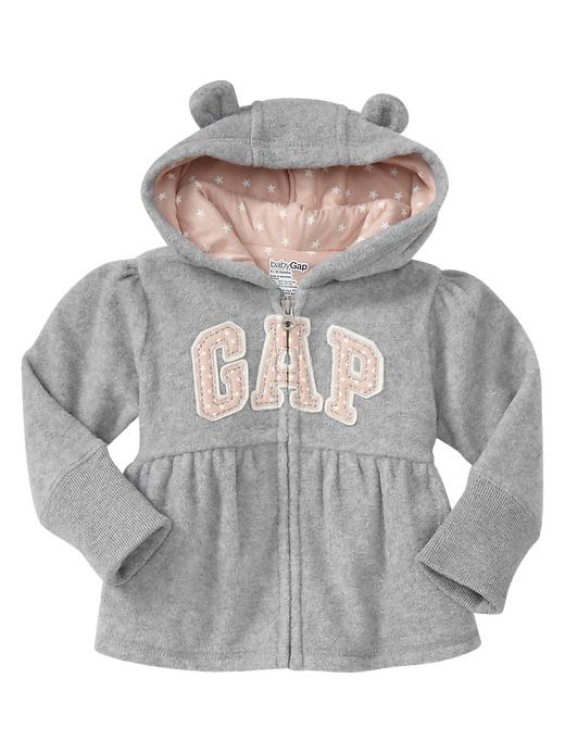 Arch logo fleece hoodie Gap