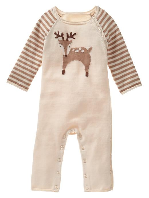 View large product image 1 of 1. Favorite intarsia deer one-piece
