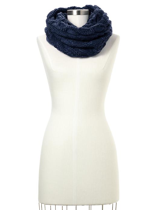 View large product image 1 of 1. Cable twist cowlneck