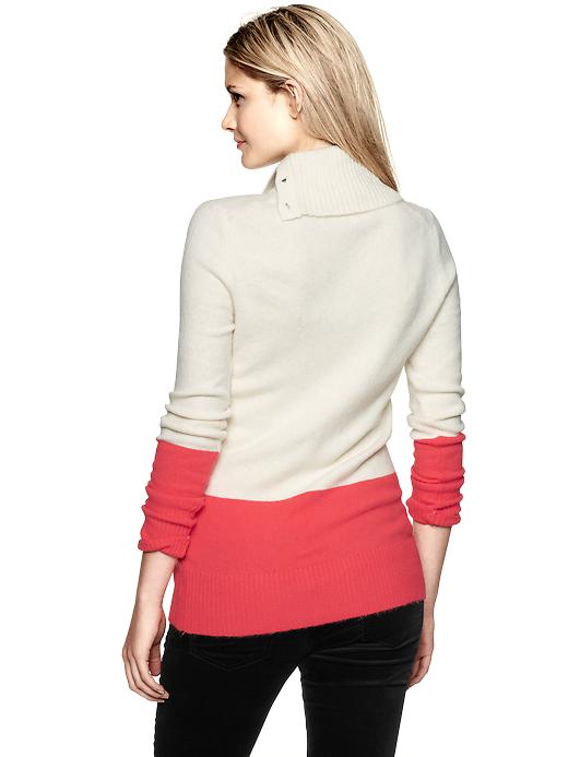 Image number 2 showing, Colorblock turtleneck sweater