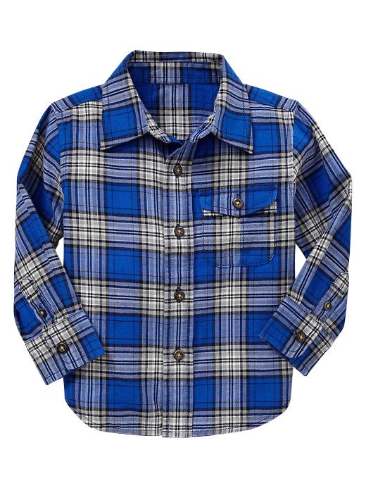 View large product image 1 of 1. Herringbone plaid shirt