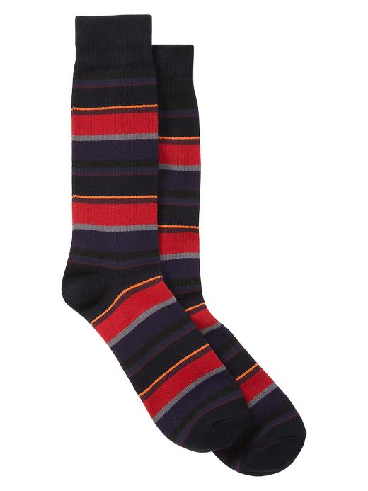 View large product image 1 of 1. Multi striped socks