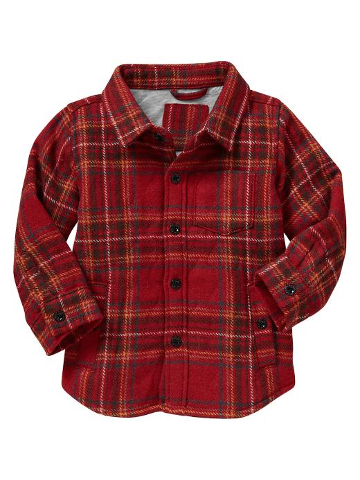 View large product image 1 of 1. Quilted plaid shirt jacket