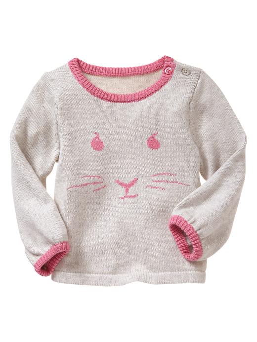 View large product image 1 of 1. Intarsia rabbit sweater