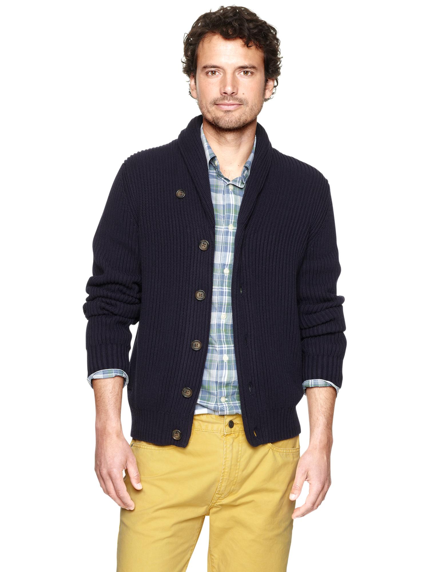 Ribbed shawl cardigan | Gap