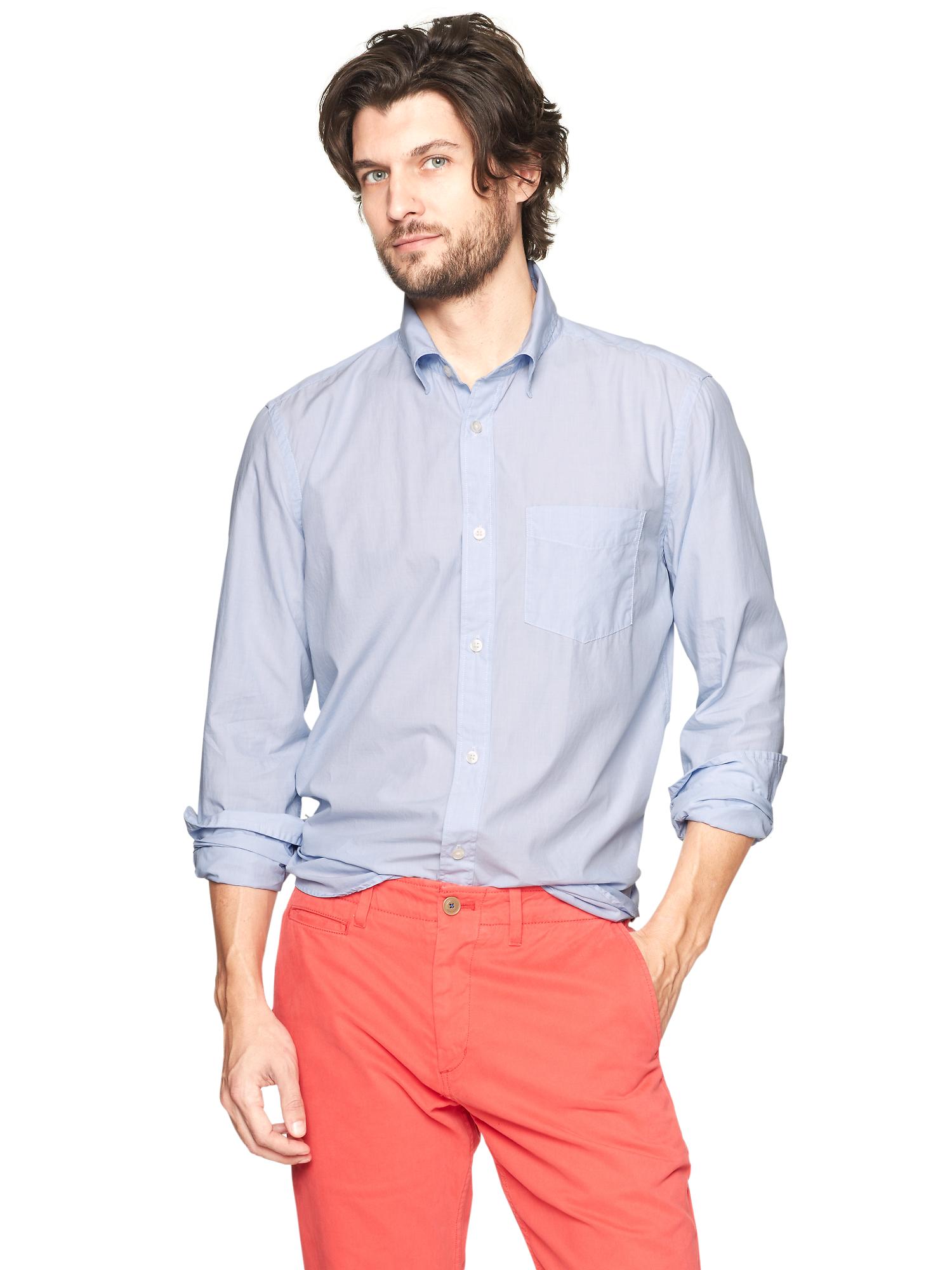 Lived-in wash solid shirt | Gap