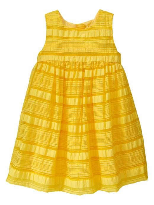 View large product image 1 of 1. Multi-stripe organza dress