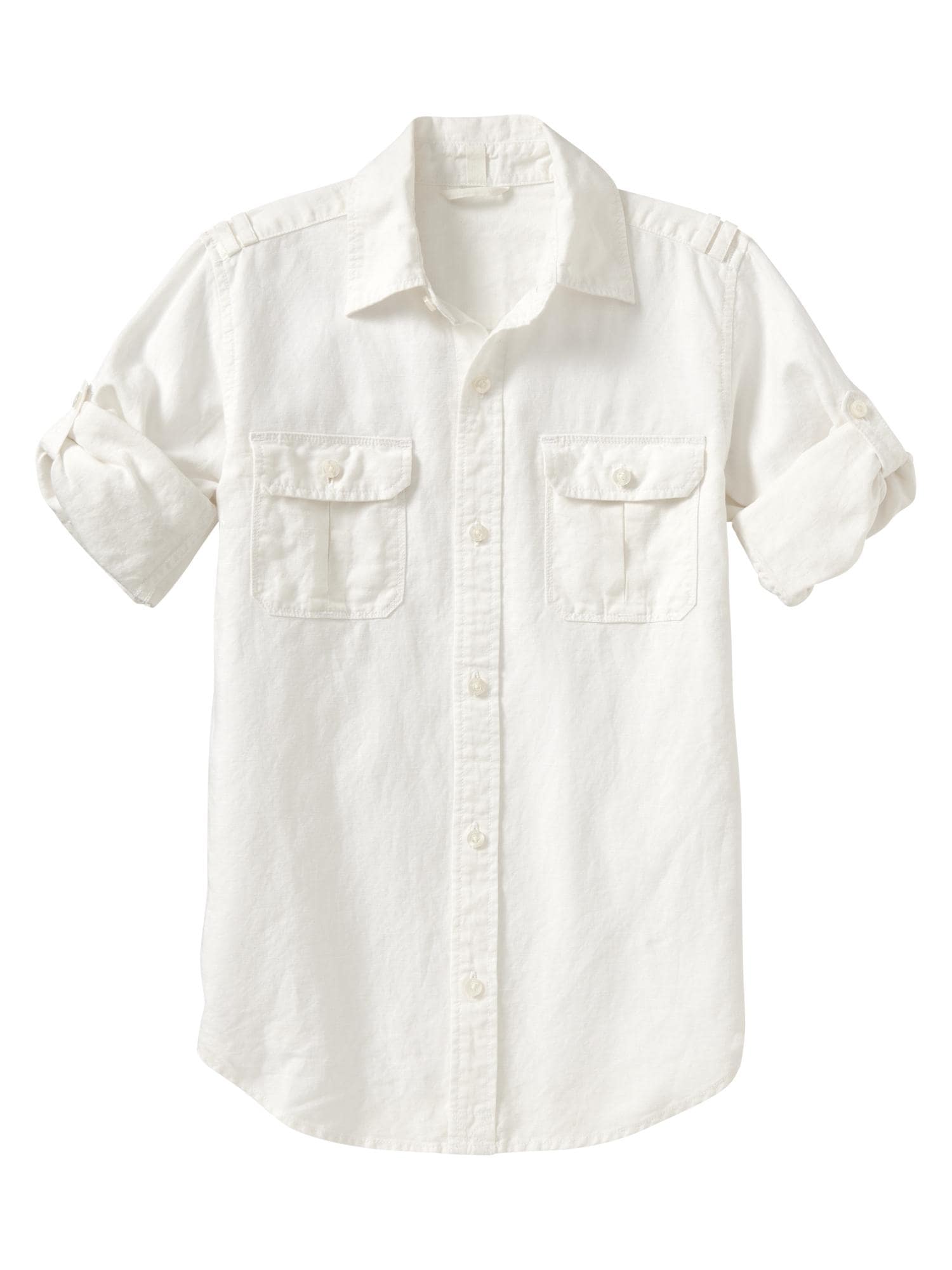 Convertible garment-dyed shirt | Gap