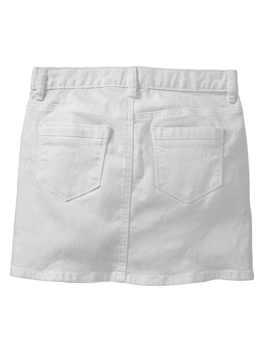 Image number 2 showing, White denim mini skirt