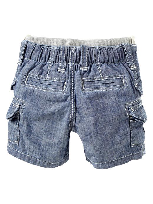 Image number 2 showing, Chambray cargo shorts