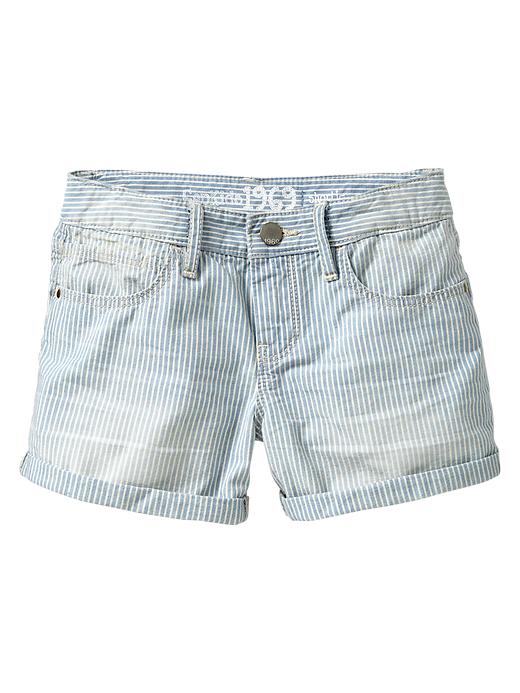 Shortie railroad stripe denim shorts Gap