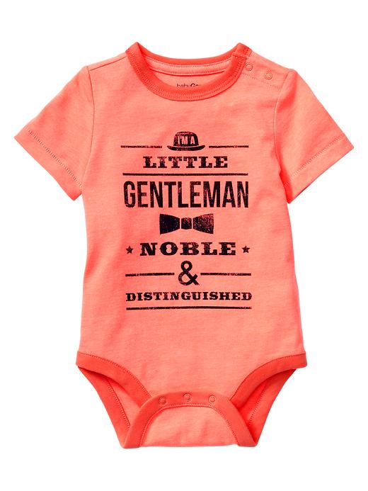 View large product image 1 of 1. Gentleman graphic bodysuit