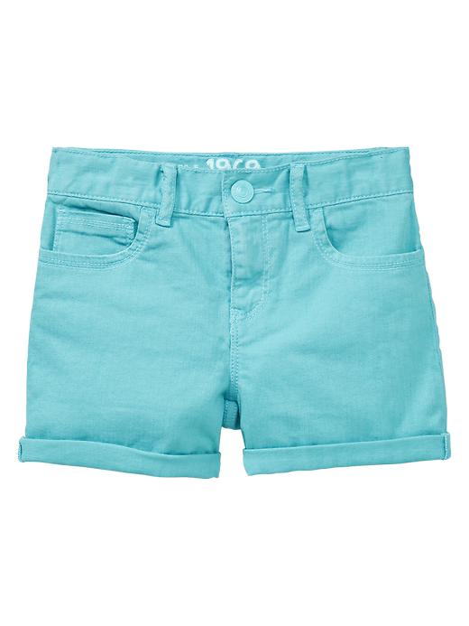 View large product image 1 of 1. Classic neon denim shorts