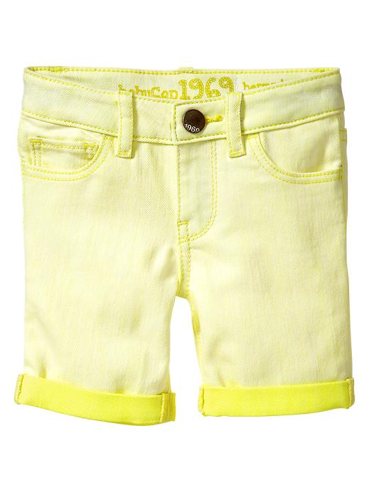 Image number 1 showing, Yellow weft Bermuda shorts