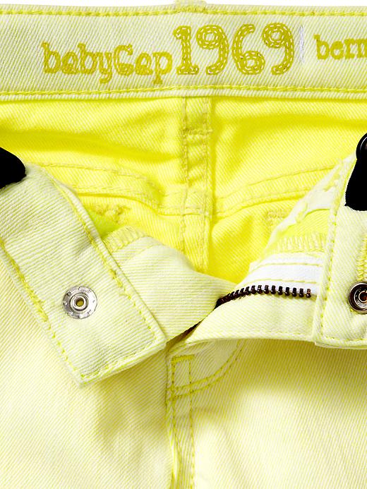 Image number 3 showing, Yellow weft Bermuda shorts