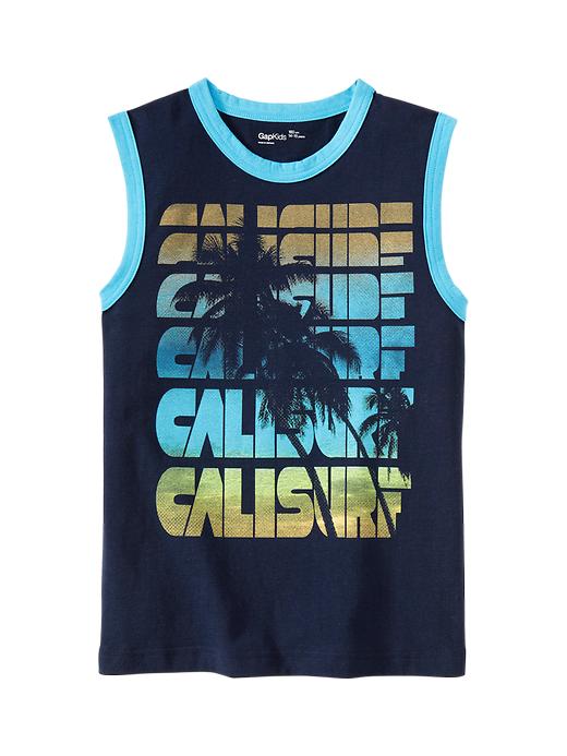 View large product image 1 of 1. Beach graphic tank