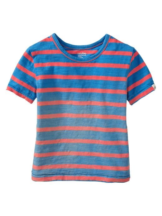 View large product image 1 of 1. Faded striped shirt