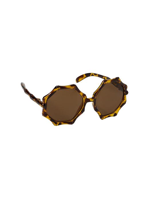 View large product image 1 of 1. Tortoise bamboo sunglasses