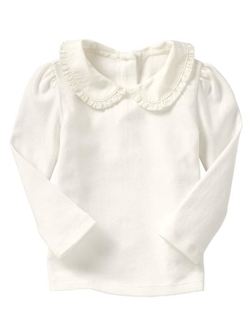 View large product image 1 of 1. Ruffle Peter Pan top
