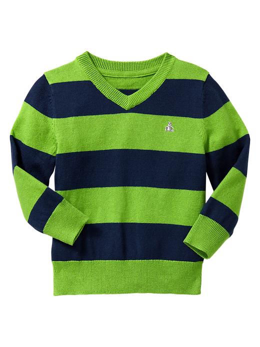 View large product image 1 of 1. Rugby striped sweater