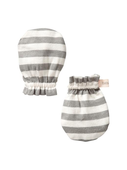 View large product image 1 of 1. Organic stripe mittens