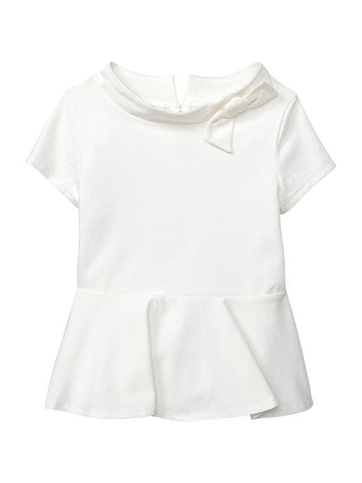 View large product image 1 of 1. Peplum bow top