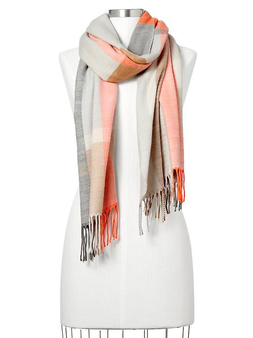 View large product image 1 of 1. Cozy colorblock geo scarf