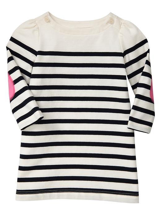 Image number 1 showing, Elbow-patch striped dress
