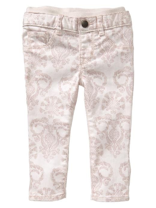 Image number 1 showing, Baroque knit-waist skinny jeans