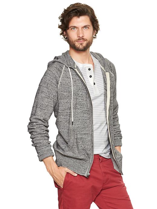 View large product image 1 of 1. Heathered hoodie sweater