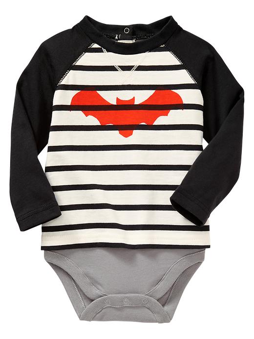 View large product image 1 of 1. Halloween graphic raglan body double